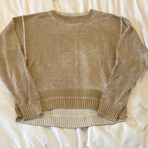 lululemon athletica Beige Crew Neck Sweater
